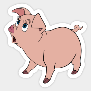 Hen Wen, Psychic Pig from the Black Cauldron Sticker